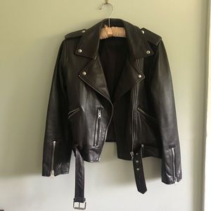 All Saints Balfern leather biker jacket size 10